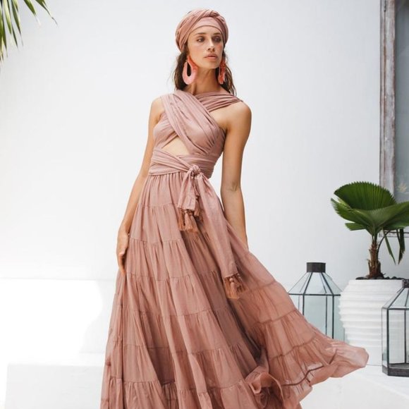 Erika Pena Selma Rumba Dress with Belt - Picture 1 of 6